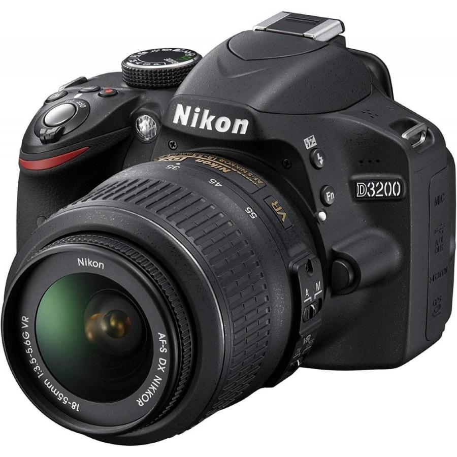 Nikon D3200 ダブルズームキット BLACK 16GB SDカード付き-