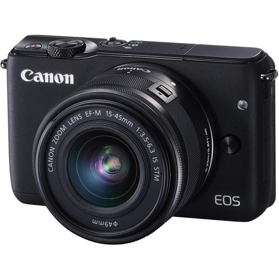 キヤノン Canon EOS M10 レンズキット ブラック EOSM10BK-1545ISSTMLK SDカード付き :2048