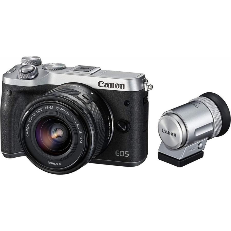 楽ギフ のし宛書 Canon キヤノン 100名様まで クリスマス限定プレゼント対象品です Eos プレゼント包装承ります Sdカード付き Eosm6sl 1545isevfk シルバー レンズevfキット M6 デジタル一眼カメラ Cinaf Fr