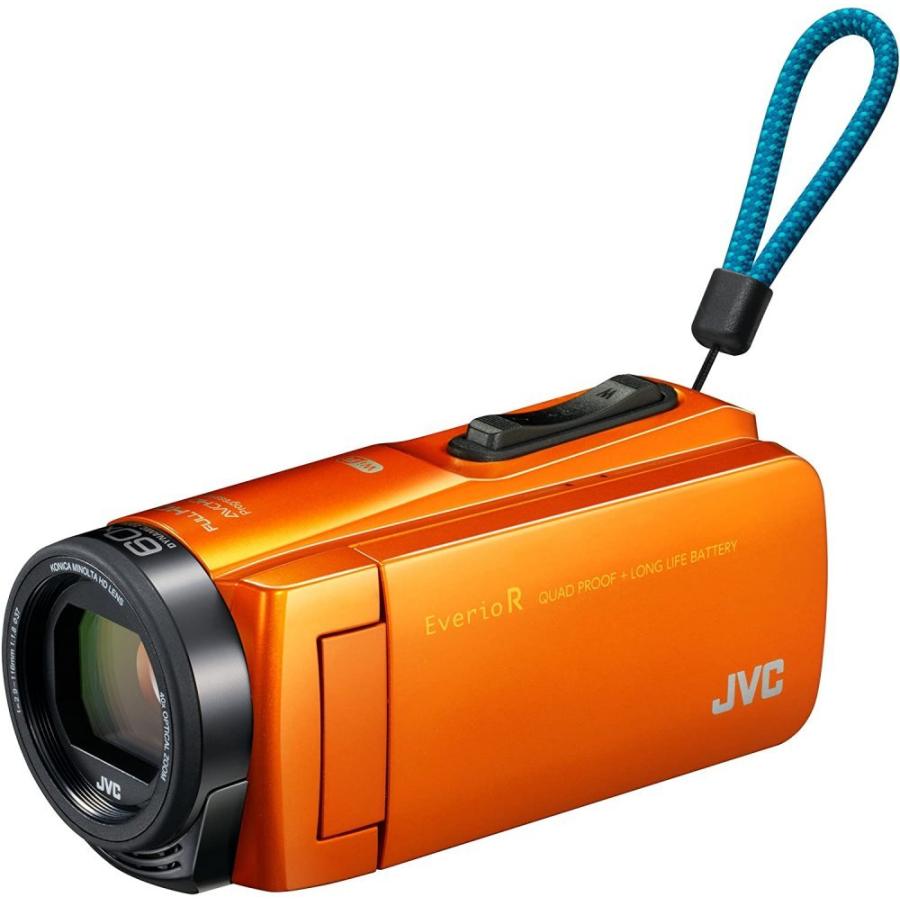 【防水】JVC Everio R オレンジ ビデオカメラ CONTAX（コンタックス） JVC Everio R ビデオカメラ オレンジ 良品