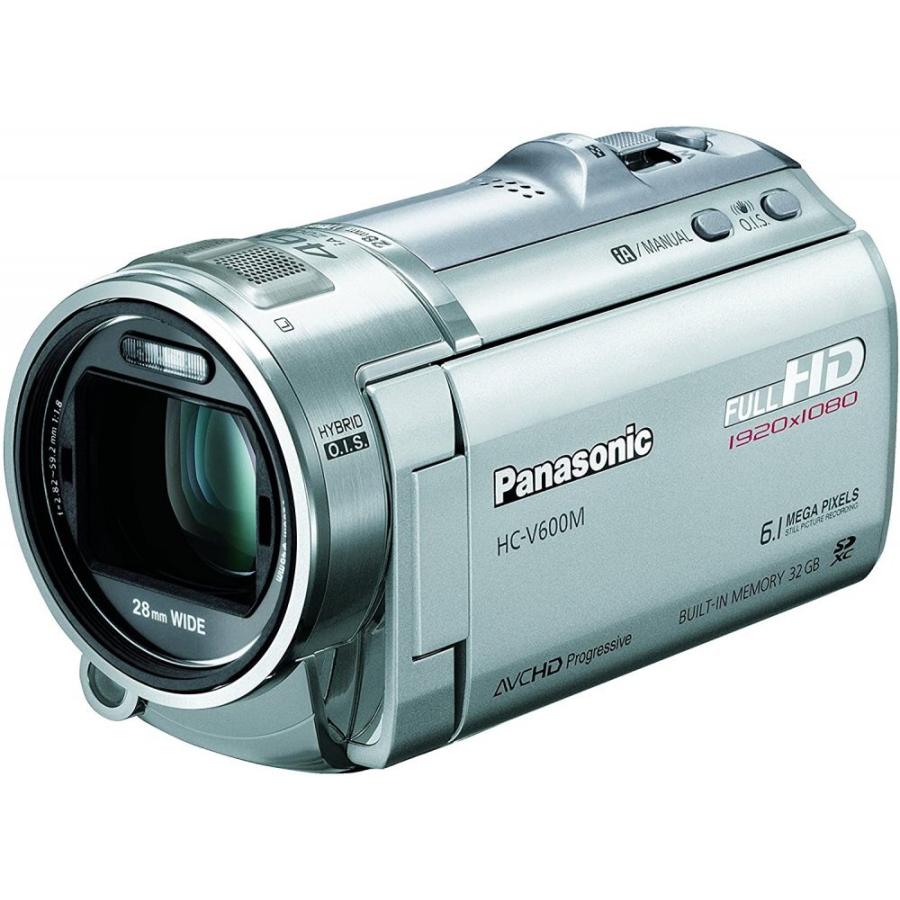 パナソニック Panasonic デジタルハイビジョンビデオカメラ 内蔵メモリー32GB シルバー HC-V600M-S｜nouvelle-vie