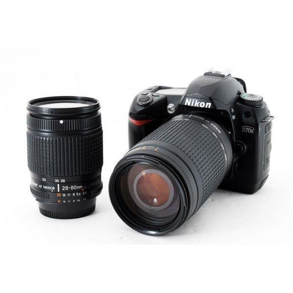 【動作確認済】Nikon D70S レンズ付 充電器付 ニコン（Nikon） Nikon D70S ダブルズームセット 美品 ストラップ付