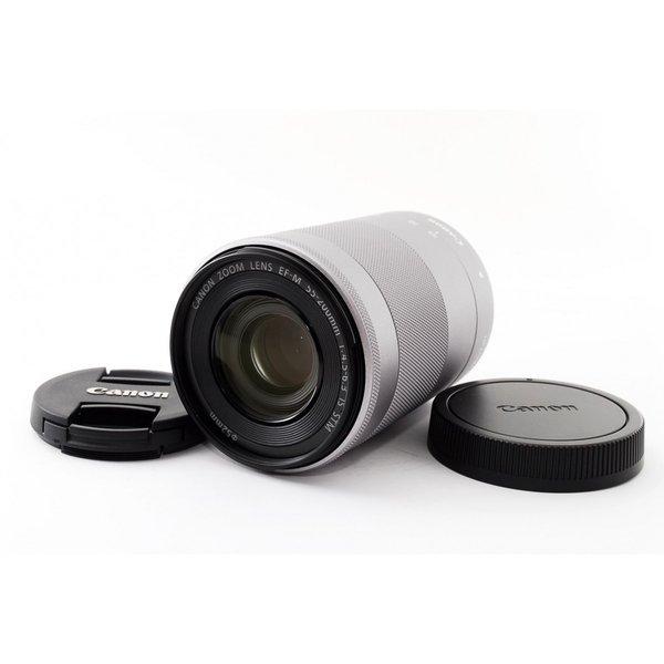 キヤノン Canon EF-M 55-200mm F4.5-6.3 IS STM シルバー 美品 EF-M 