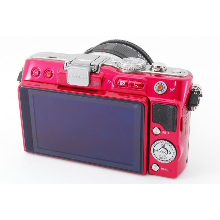 【ショット数７８３枚　箱・付属品・フラッシュ付　美品】OLYMPUS E-PL3 オリンパス（OLYMPUS） OLYMPUS E-PL3 フラッシュ レッド 美品 SD