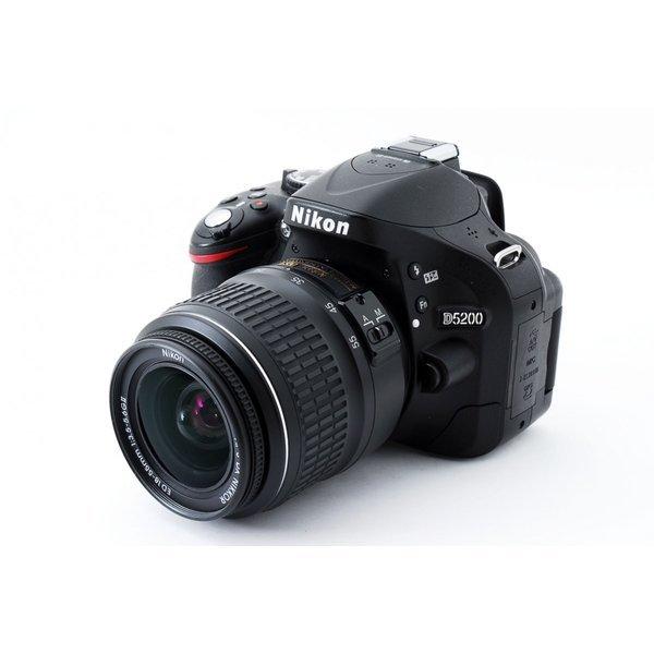 ニコン Nikon D5200 レンズキット ブラック 美品 SDカードストラップ付き <プレゼント包装承ります>｜nouvelle-vie