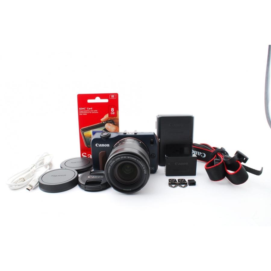キヤノン Canon EOS M ベイブルー レンズキット 美品 SDカードストラップ付き <プレゼント包装承ります>｜nouvelle-vie｜02