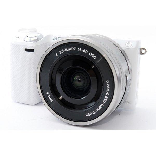SONY NEX-5R レンズキット ホワイト 美品 SDカード付 動作確認済み 1ヶ月保証付 スマホ転送 小型軽量