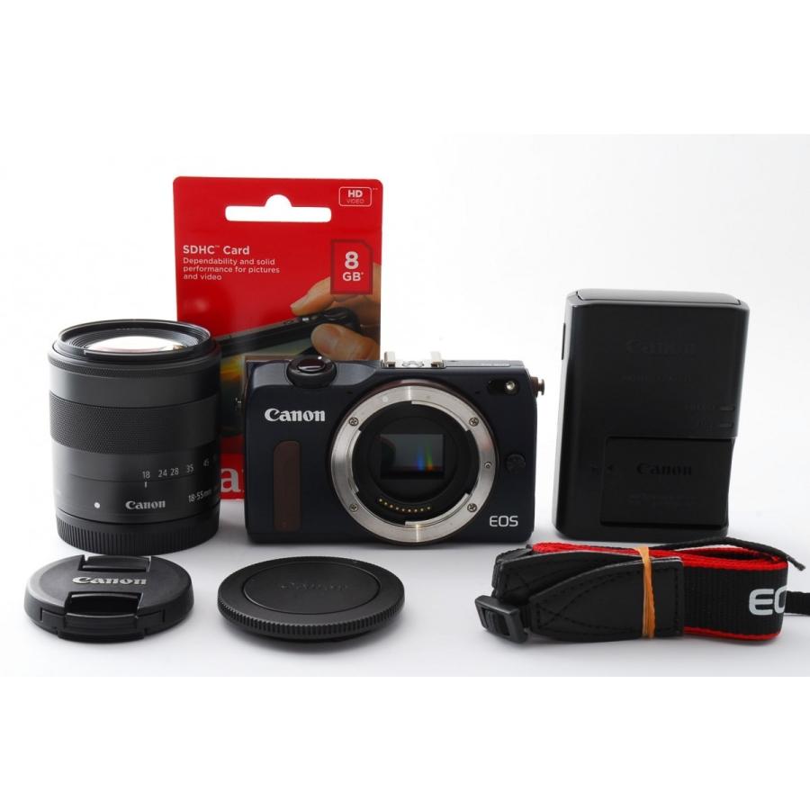 キヤノン Canon EOS M2 レンズキット ベイブルー 美品 SDカード付き カメラ 