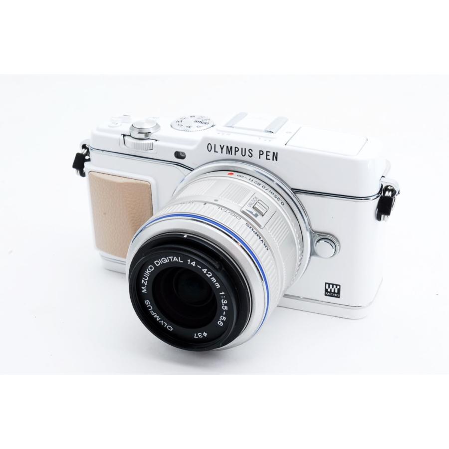 オリンパス OLYMPUS E-P5 ホワイト レンズセット 美品 SDカード 