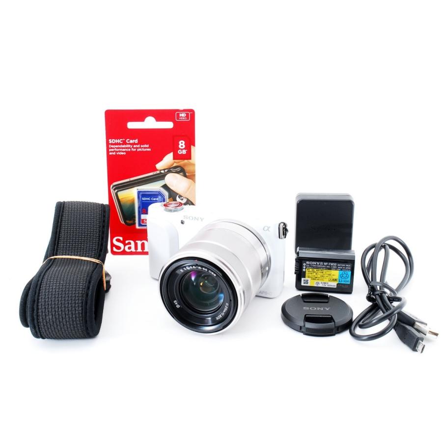 SONY NEX-3N + 18-55mm レンズセット【SDカード付属】 SONY（ソニー） SONY NEX-3N レンズキット ホワイト 美品 SDカード