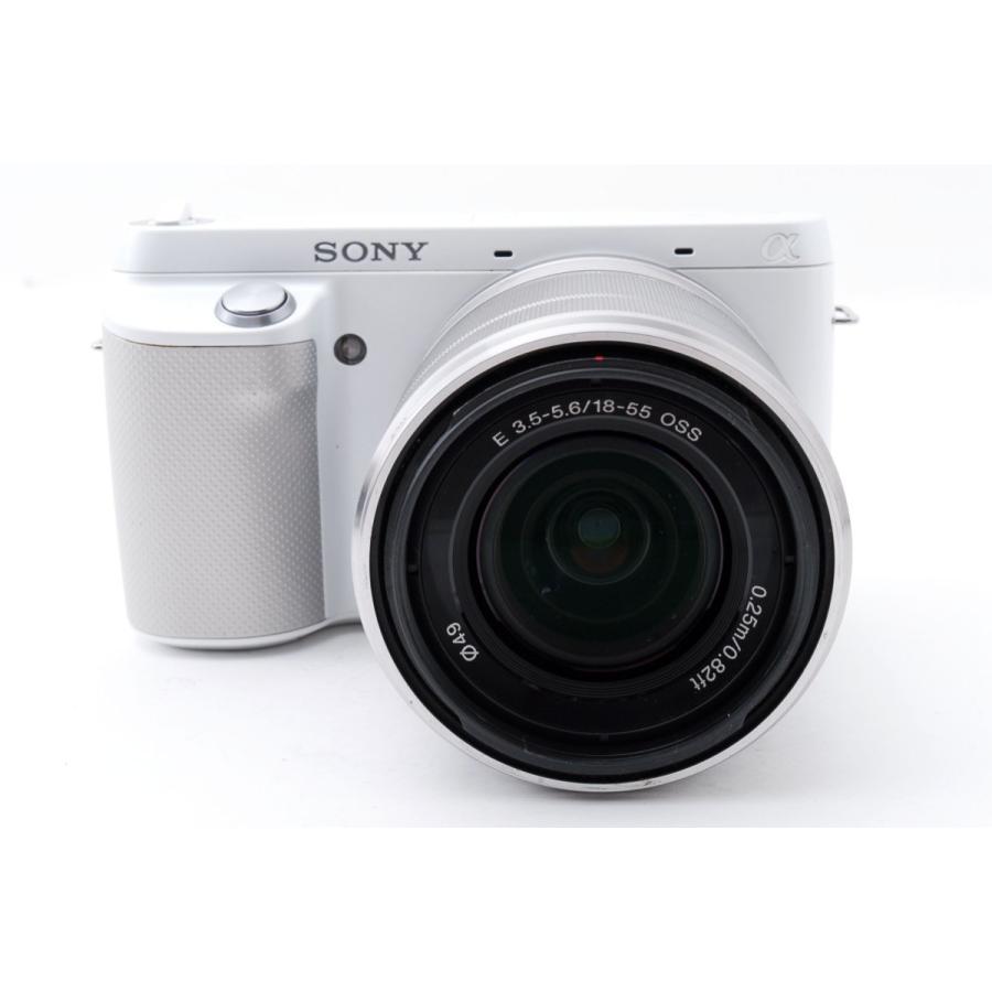 ソニー SONY NEX-F3 ホワイト レンズキット 美品 SDカードレンズフード