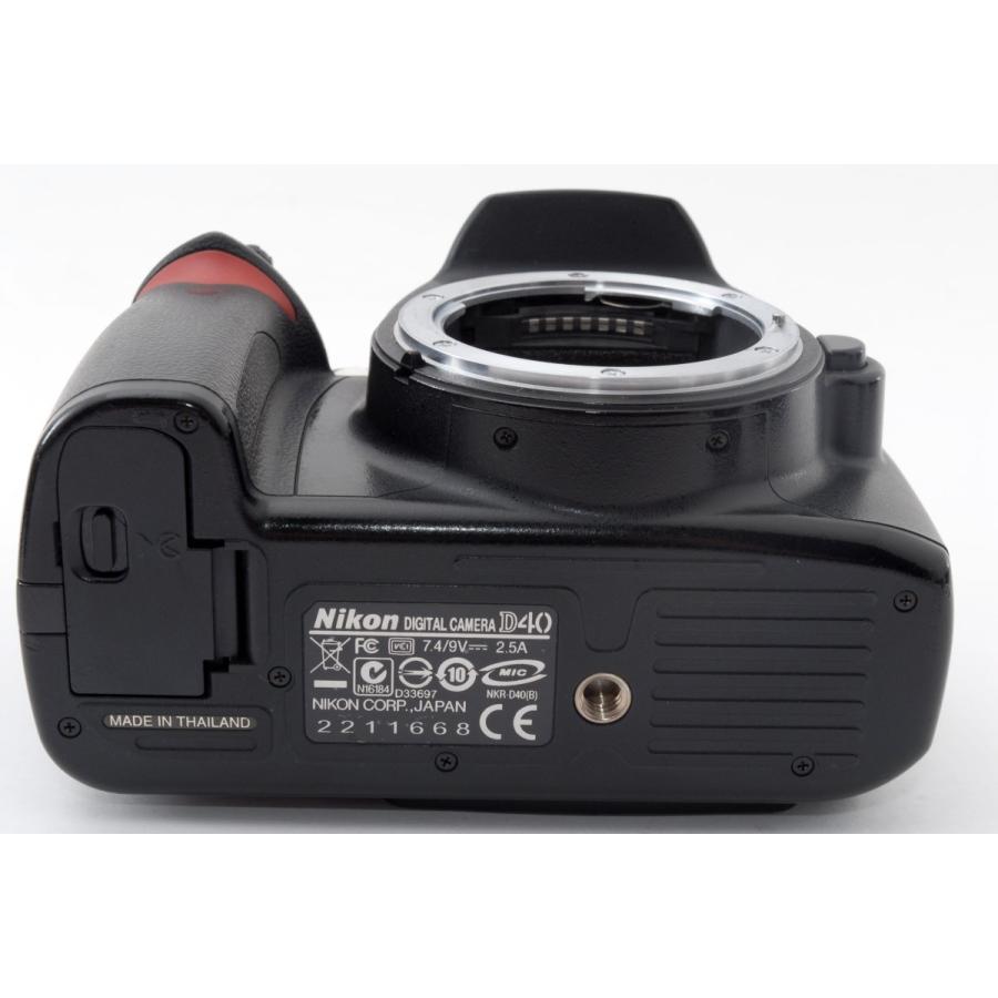 ニコン Nikon D40 ダブルズームセット ブラック 美品 SDカードストラップ付き｜nouvelle-vie｜06