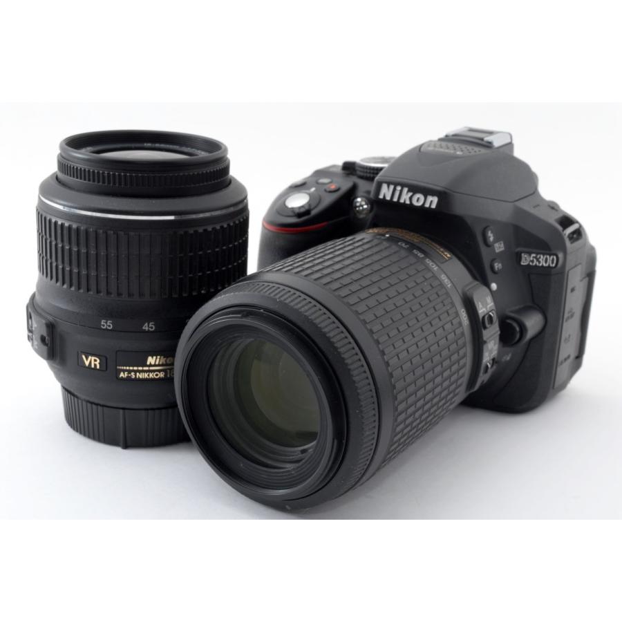 ニコン Nikon D5300 ダブルレンズセット ブラック 美品 スマホへ ニコン Nikon D5300 ダブルレンズセット ブラック 美品 スマホへ