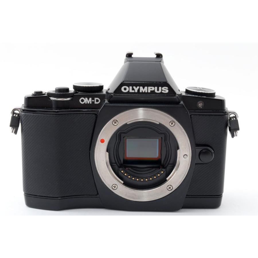 オリンパス OLYMPUS OM-D E-M5 レンズセット ブラック 美品 小型・軽量・ハイスピード・堅牢 、ストラップ、フラッシュ付き <YKJ02>｜nouvelle-vie｜03