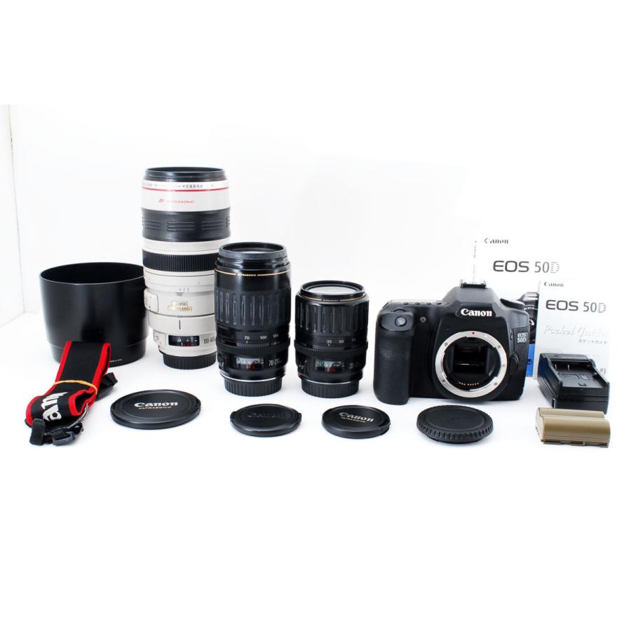 キヤノン（Canon） Canon EOS 50D トリプルレンズセット 美品 