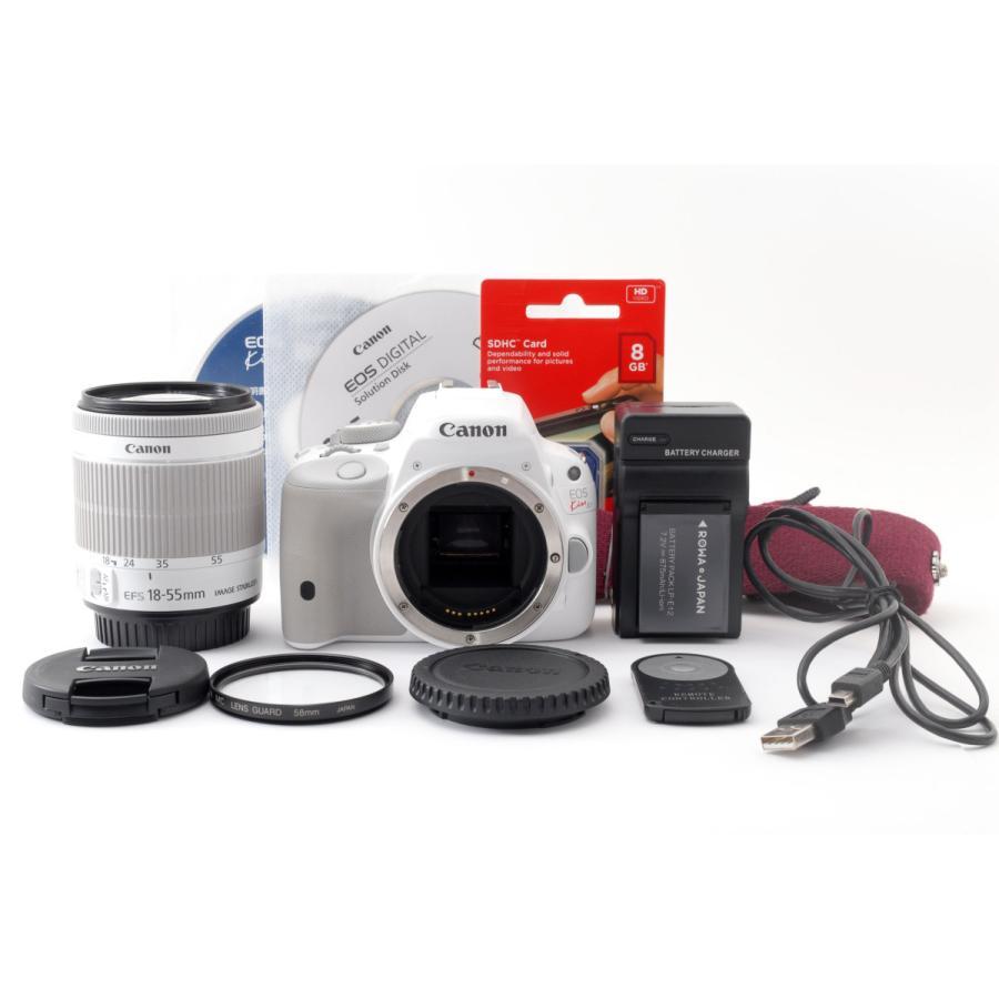 キヤノン Canon EOS Kiss X7 レンズキット ホワイト☆極上美品 キヤノン Canon EOS Kiss X7 レンズキット ホワイト☆極上美品