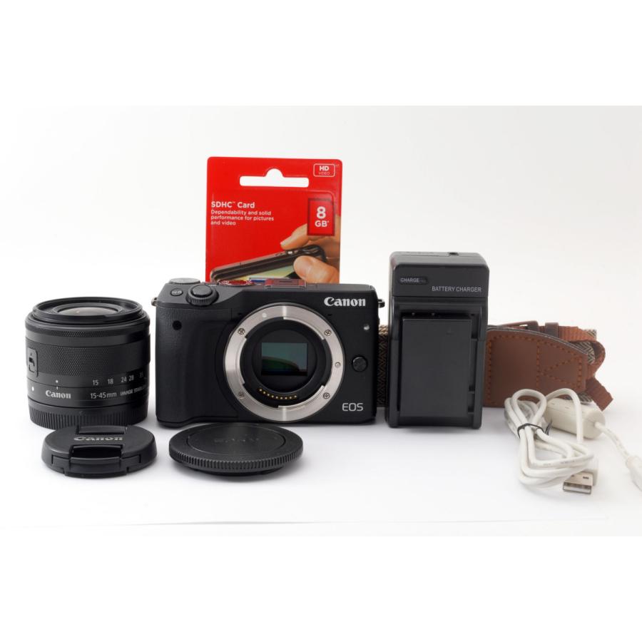 キヤノン Canon EOS M3 レンズキット ブラック 美品 スマホへ キヤノン Canon EOS M3 レンズキット ブラック 美品 スマホへ