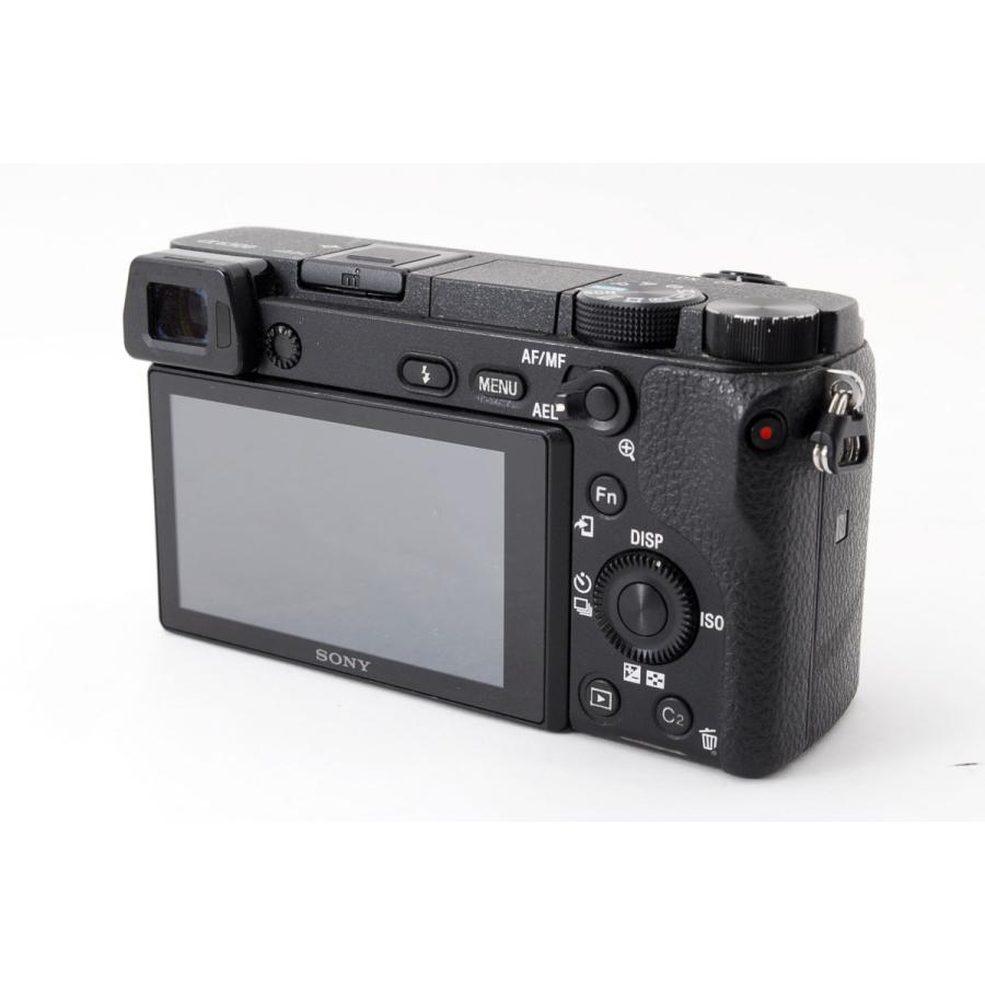 SONY α6300 a6300 ILCE-6300 ブラック レンズキット 美品 Wi-Fiでスマホへ転送 4K対応 防塵防滴 チルト可動式