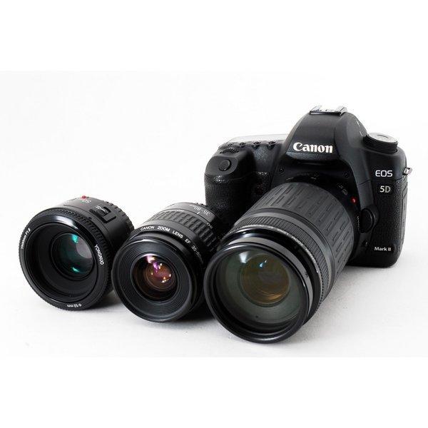 ☆高性能フルサイズ機☆Canon EOS 5D mark II トリプルレンズ キヤノン（Canon） Canon 5D Mark II トリプルレンズセット 美品 CF