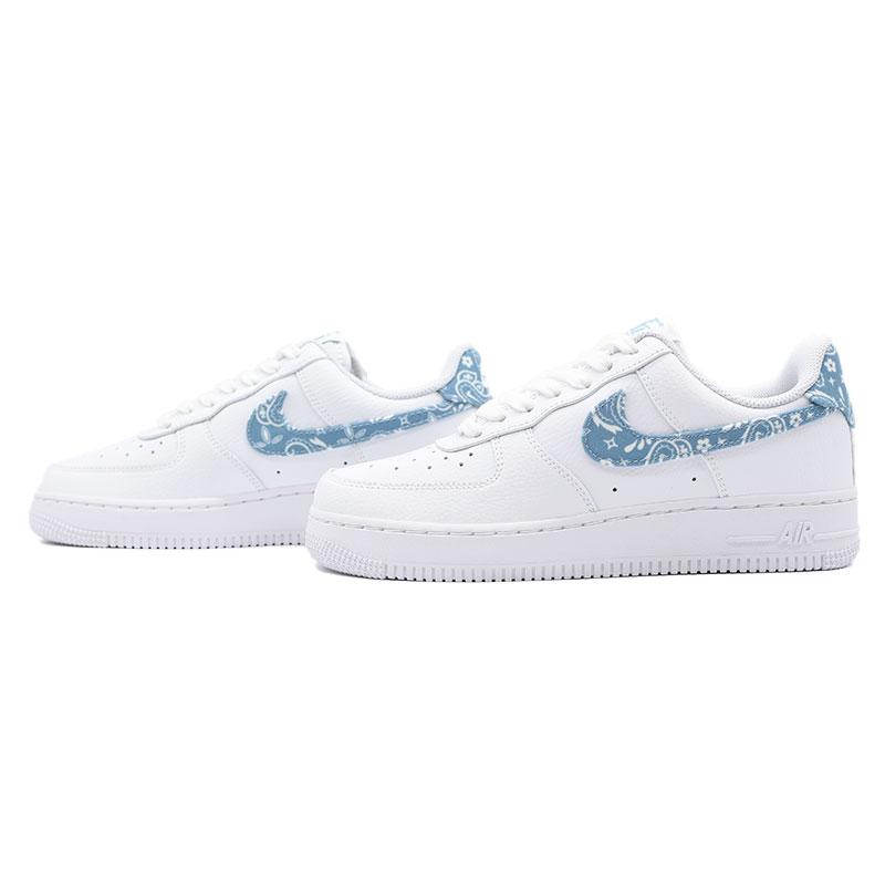 海外限定 NIKE ナイキ AIR FORCE 1 '07 ESSENTIALS " BLUE PAISLEY " エアフォース エッセンシャル レディース ペイズリー DH4406-100｜nouvelle22｜03