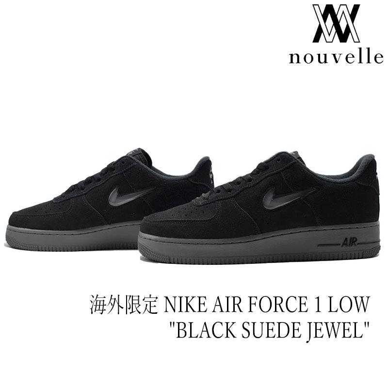 NIKE エアフォース1 ブラックスエードスニーカー NIKE 海外限定 AIR FORCE 1 LOW 