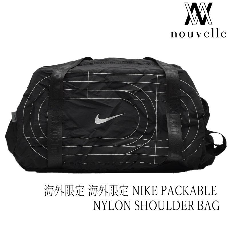NIKE（ナイキ） 海外限定 PACKABLE NYLON SHOULDER BAG BLACK ナイロン
