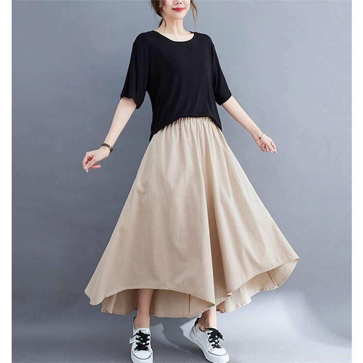 ワイドパンツ レディース パンツスカート ワイド 春 夏 ウエストゴム 9 