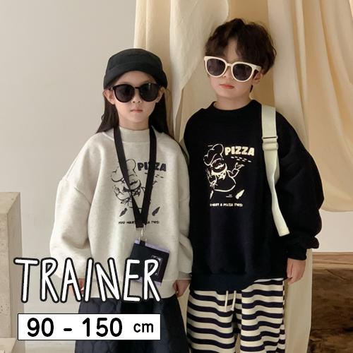 子供服 キッズ 厚手 トレーナー スウェット トップス 長袖 プリント