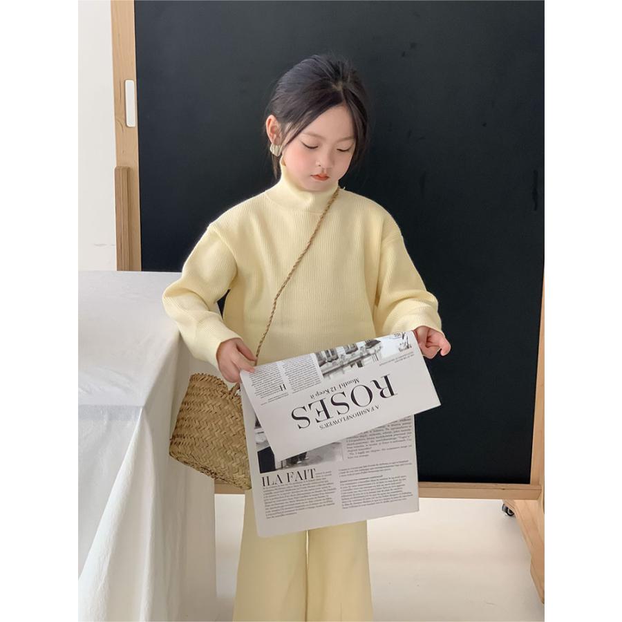 ニットセーター 女の子 2点セット セットアップ セーター ズボン