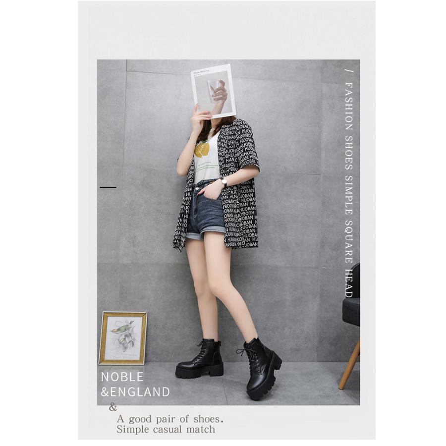 nouer 牛革　ハイカットブーツ厚底ソール　編上げ　ショートブーツ　ブラック　サイズ39 YAMADAYA 美品 ショートブーツ 厚底 7CM ハイヒール ワークブーツ レディース 太