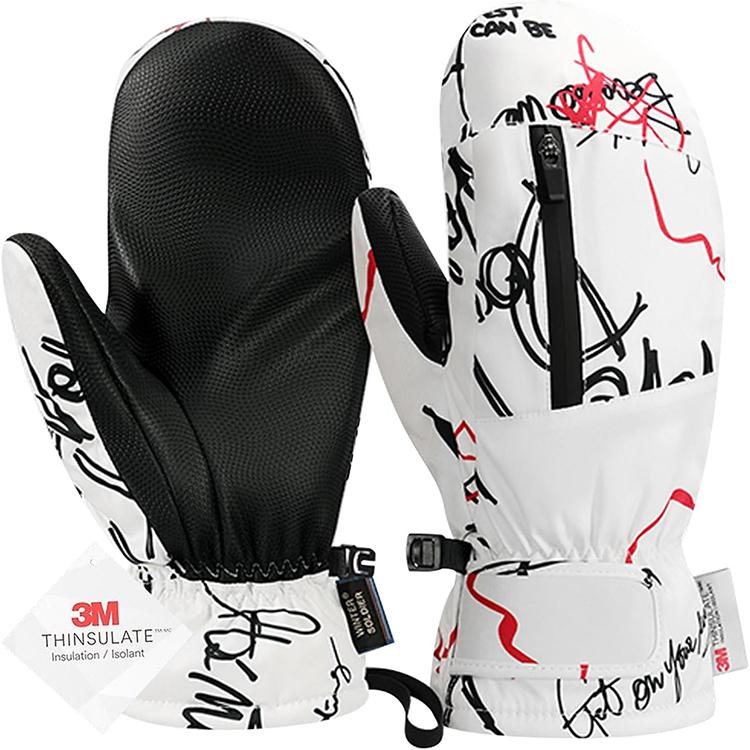 ☆スノーボード グローブ スキーグローブ 厚手 防寒 防風 保温　ホワイト 楽天市場】スキー手袋 スキー グローブ スキーグローブ