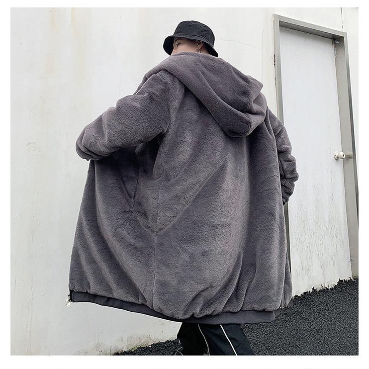 ボアコート メンズ ファー ロングコート ジャケット フェイクファー