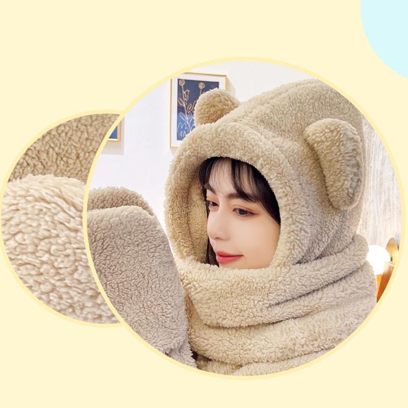 Misha&puff マフラー 帽子 フード 楽天市場】マフラー 付き 帽子 フード付きマフラー帽子 冬用帽子