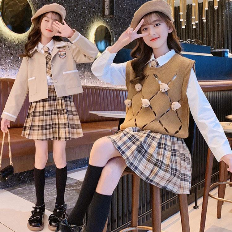 入学式 卒業式 女の子 スーツ セットアップ jk制服 秋冬 お洒落 可愛い  