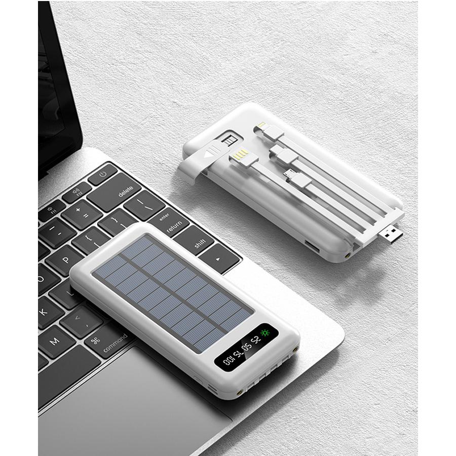 モバイルバッテリー ソーラー 充電 充電器 軽量 小型 iPhone/Android