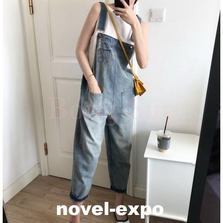 人気を誇る サロペット オーバーオール レディース ワイトパンツ 薄手 9分丈 デニムパンツ ゆったり ボトムス カジュアル 安い 春夏 30代40 代50代 オシャレ 着痩せ Aynaelda Com