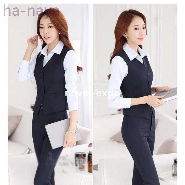 レディースフォーマルベスト パンツスーツセットベストオフィス就活上下2点セットオフィス通勤ビジネスolリクルートネイビーブラック仕事着 注目の福袋