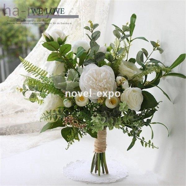 高質で安価 花ブーケウエディングブーケブライダルブーケウェディング用プレゼント写真撮り造花結婚式花嫁お誕生日披露宴お祝い大人気歓迎会手作り花束 正規品 Easterncaisson Com
