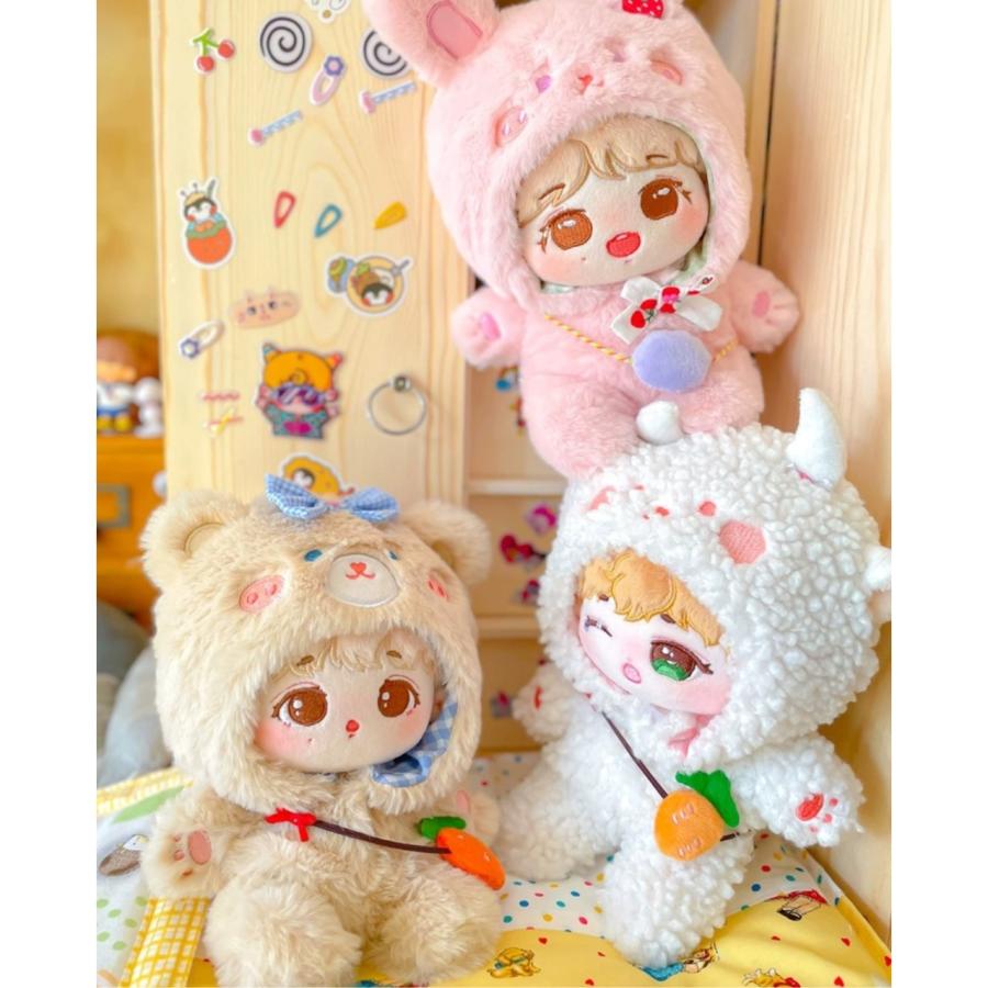 ぬい服 10cm ぬいぐるみ用 服 うさぎ ひつじ くま ピンク ぬいふく