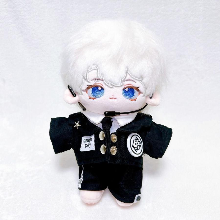 ぬい服 15cmから20cm おしゃれヘッドセットマイク 黒 ぬいぐるみ お