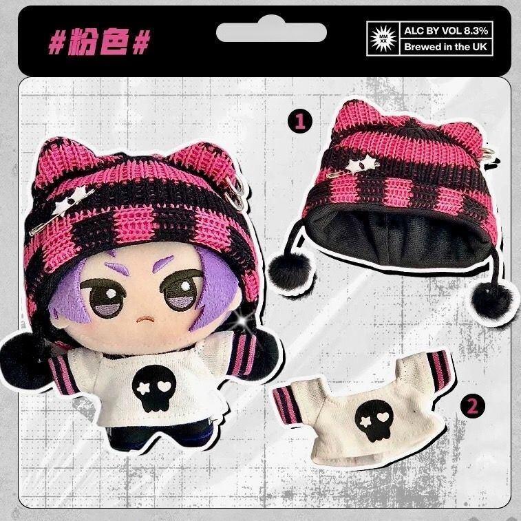 ちびぬい服　猫耳帽子　推しカラー ちびぬい 服 ねこ耳帽子 ニット帽 帽子 - メルカリ