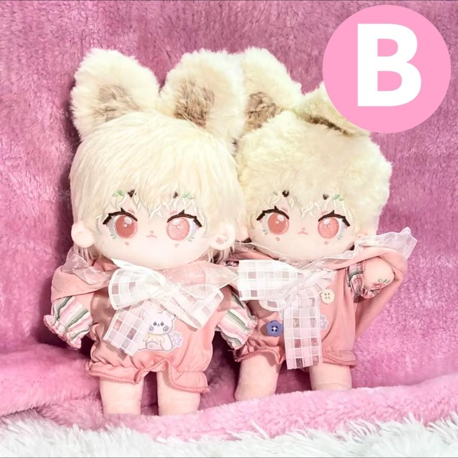 ぬい本体 20cm スケルトンあり 骨 ぬいぐるみ さくらんぼ バラ 銀髪 猫