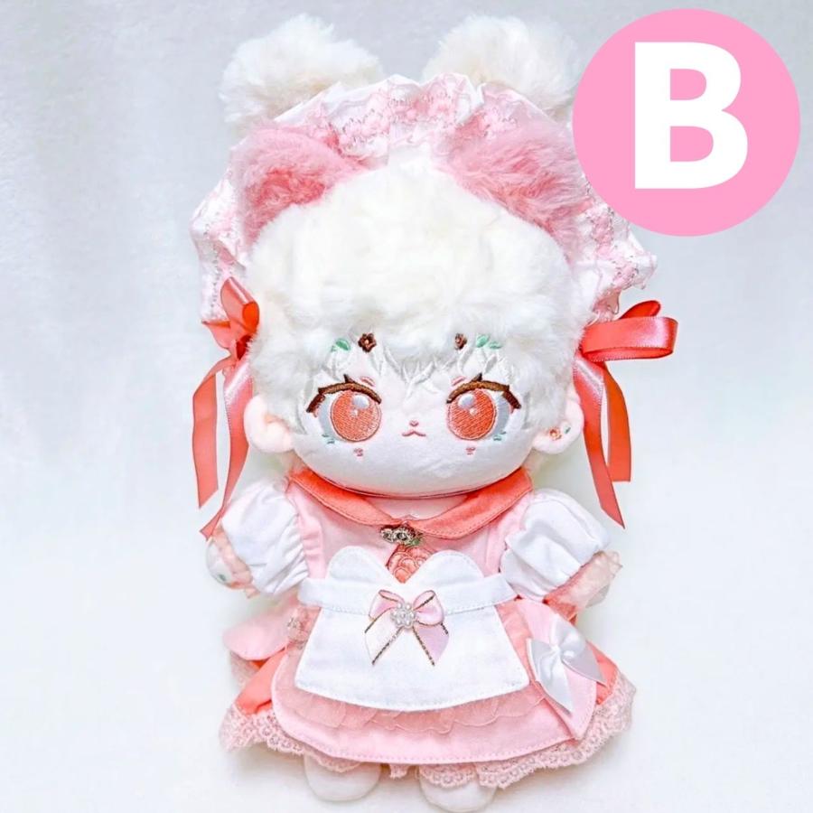 ぬい本体 20cm スケルトンあり 骨 ぬいぐるみ さくらんぼ バラ 銀髪 猫