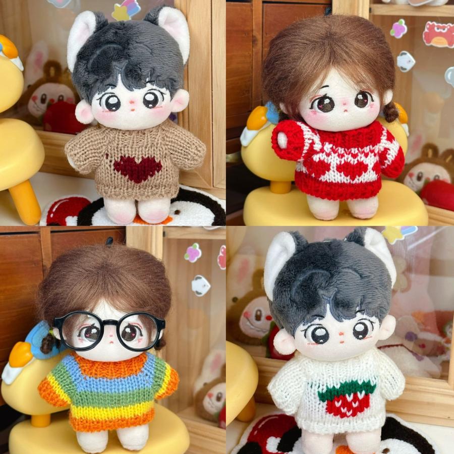 ぬい服 10cmから12cm用 ニットセーター トップス 服 シンプル 手編み