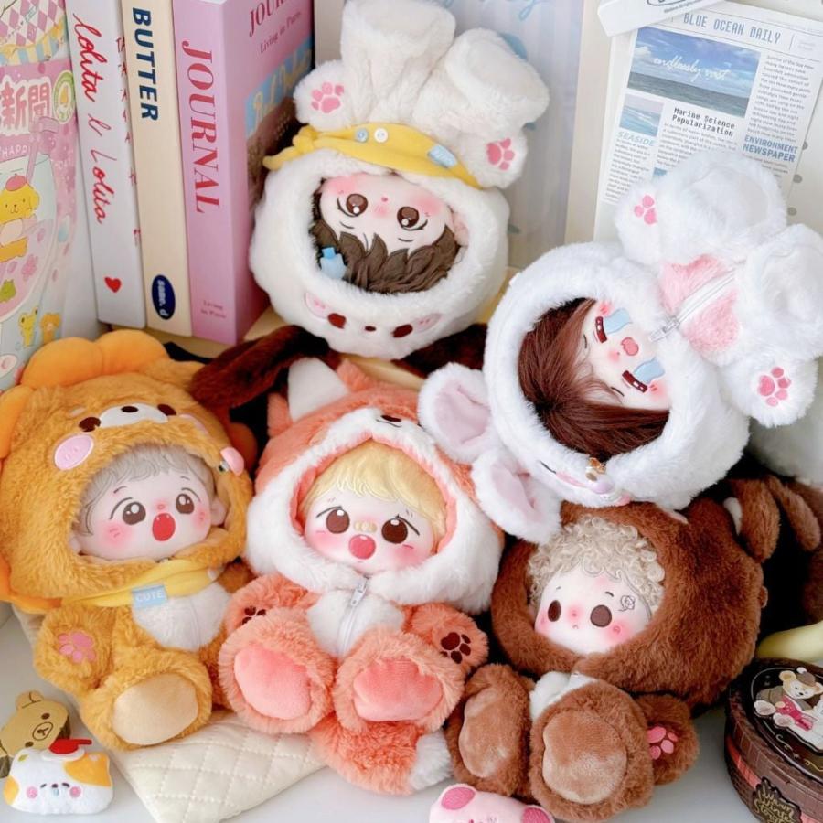 ぬい服 20cm 着ぐるみ もふもふ キツネ オオカミ ぬいぐるみ服