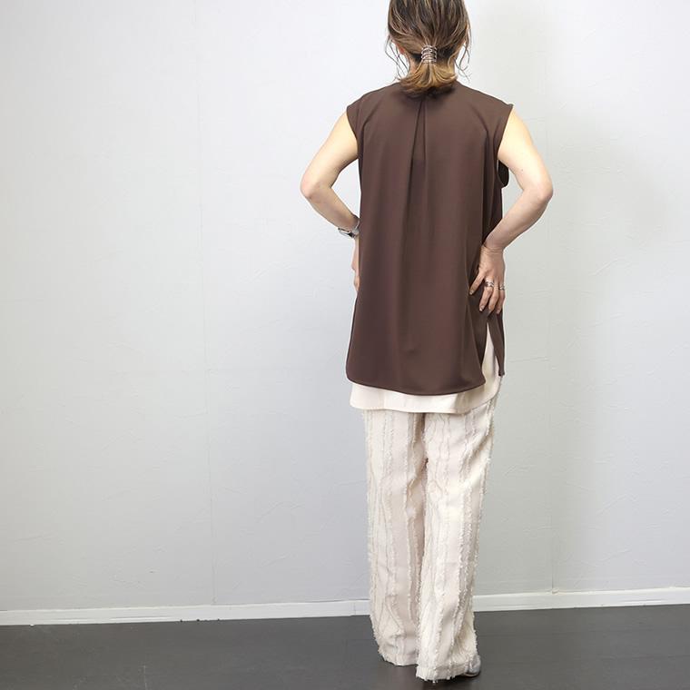 Aletta vita タンクトップ インナー 切替 綿 スリット