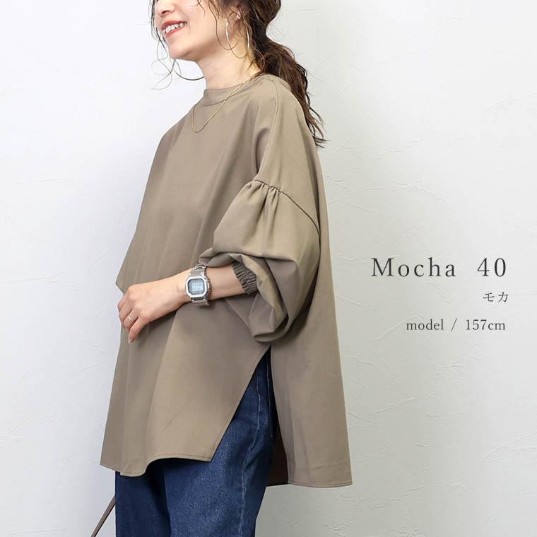 Aletta vita ブラウス 後ろボタン シャーリング バンドカラー Aletta vita ブラウス 後ろボタン シャーリング バンドカラー