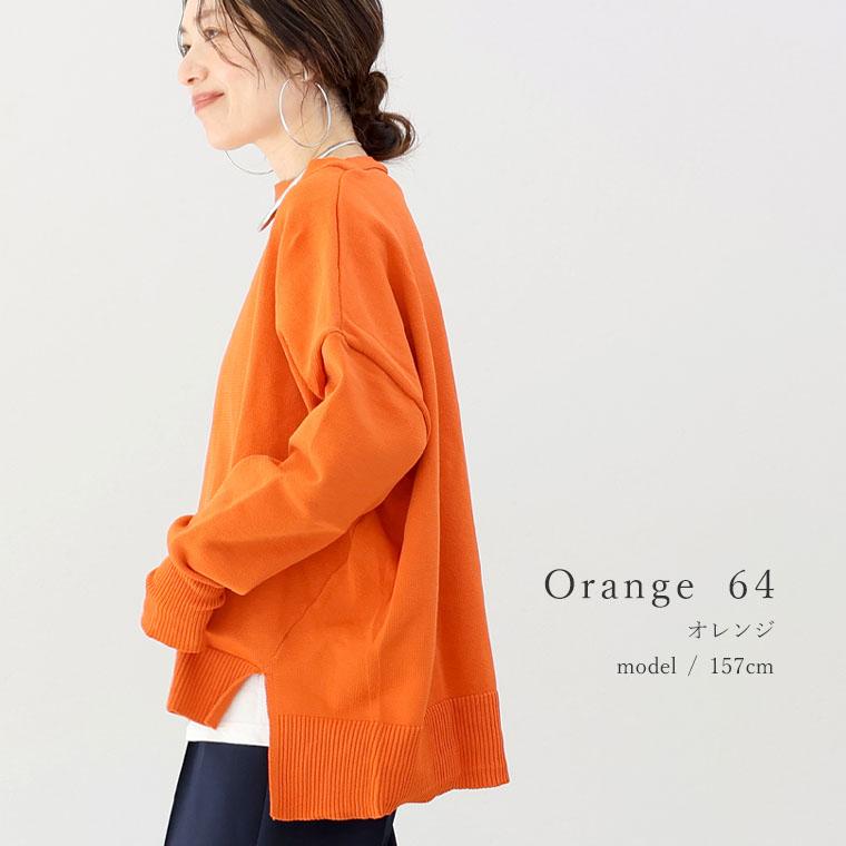 訳アリ特価★V12 STAR ELBOWクルーニット レディース オレンジ M 訳アリ特価☆V12 STAR ELBOWクルーニット レディース オレンジ M