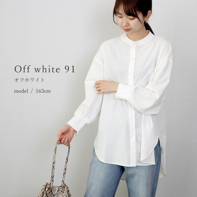 Aletta vita シャツ チュニック ブラウス バンドカラー Aletta vita シャツ チュニック ブラウス バンドカラー