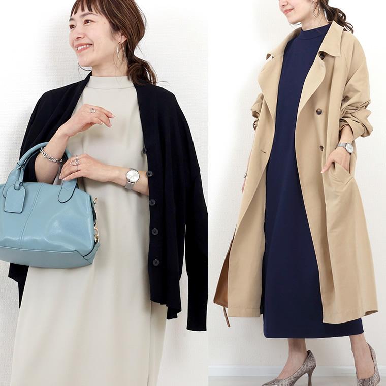 Aletta vita ダブルクロス ストレッチ ワンピース パール Aletta vita ダブルクロス ストレッチ ワンピース パール